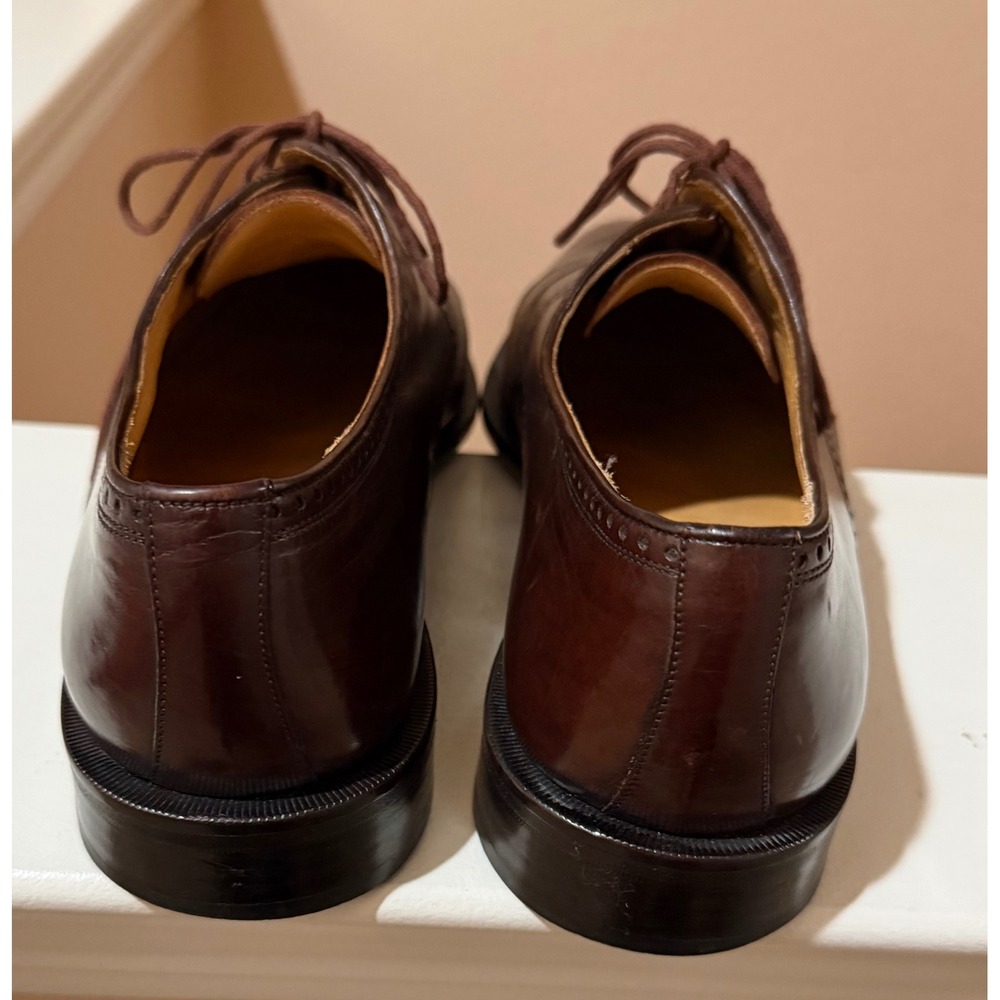 Mezlan Nicola Cap Toe‎ Oxford Brown Leather Dress Shoes Men's 10.5 Made Spain - Picture 12 of 12